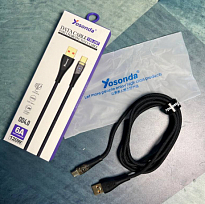 Кабель YXD-J36T Type-c 1.2м 6A Fast Charging 120W black
